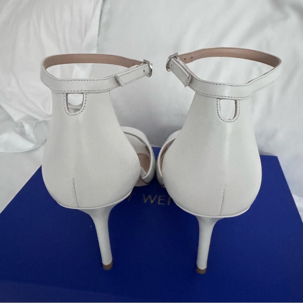 Stuart Weitzman White Heels 11.5 - Picture 5 of 6